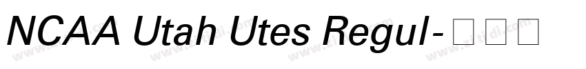 NCAA Utah Utes Regul字体转换